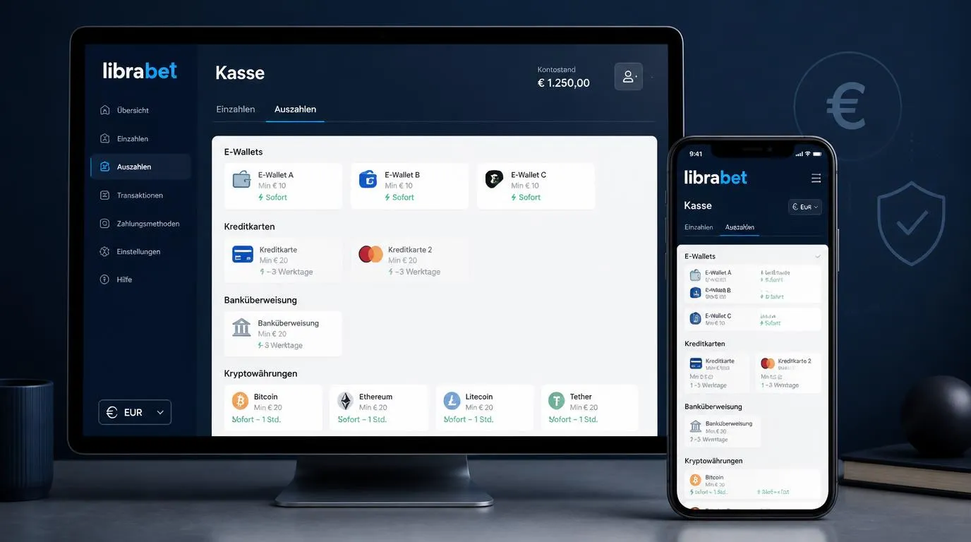 Casino-Kasse mit E-Wallets, Karten, Banküberweisung und Kryptowährungen im Methodenvergleich